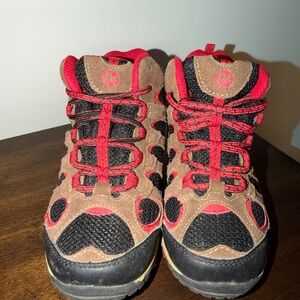 Merrell Boys Red and Brown Hiking Performance Shoes Select Dry Size 1